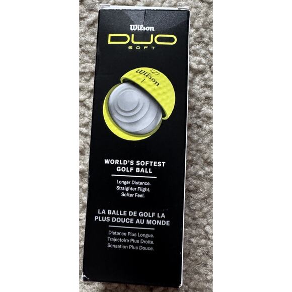 Wilson Staff DUO Soft 2023 Golf Balls - 3 Yellow NEW NIB - Picture 5 of 5